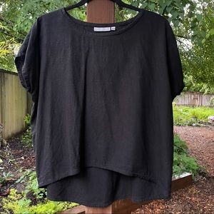 [ONLY CHILD] Black Raw Silk Alta Top